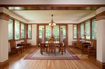Prairie Style Dining Room, West Studio Architects, frank Lloyd Wright Inspired