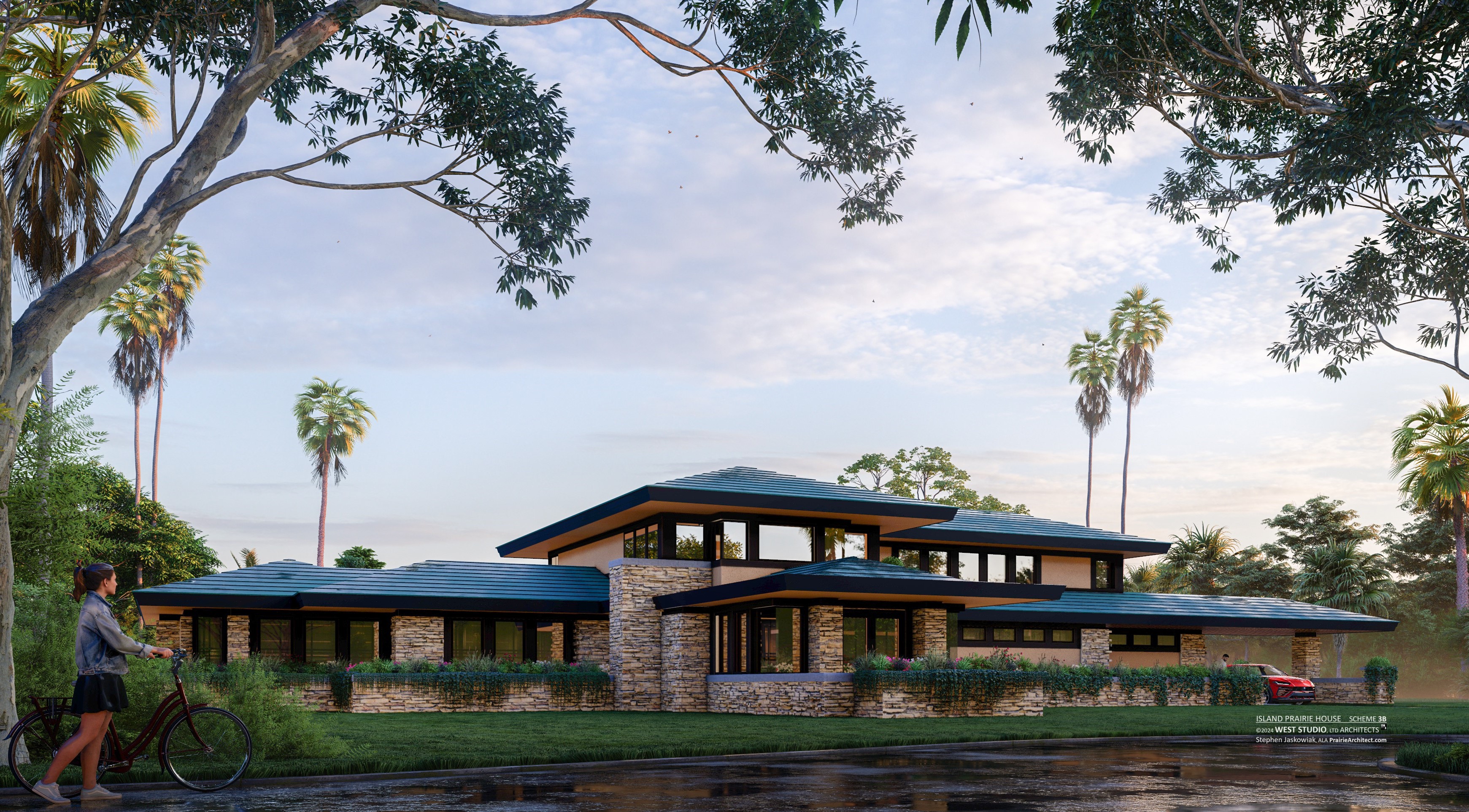 Frank Lloyd Wright Inspired, Prairie Style, West Studio Architects, Stephen Jaskowiak
